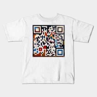 RickRoll QR Code Splatter Painting Kids T-Shirt